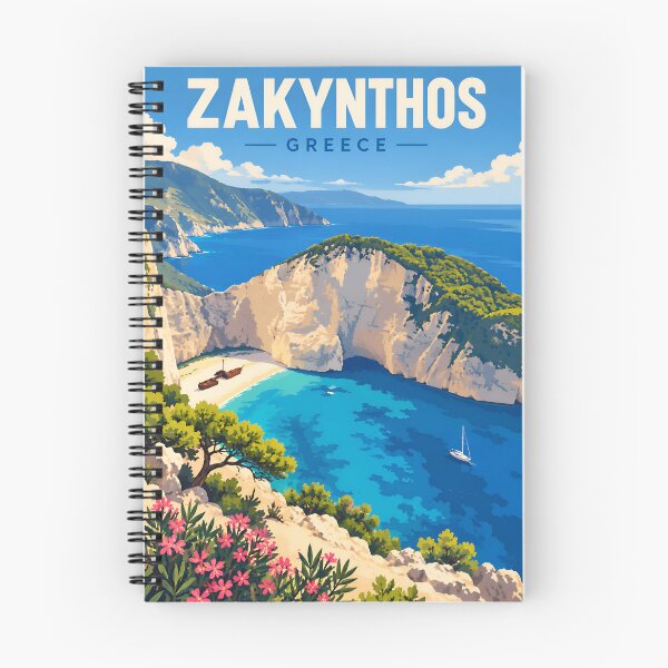 Item preview, Vintage Zakynthos Greece Shipwreck Beach designed and sold by Imaginationbeyond.