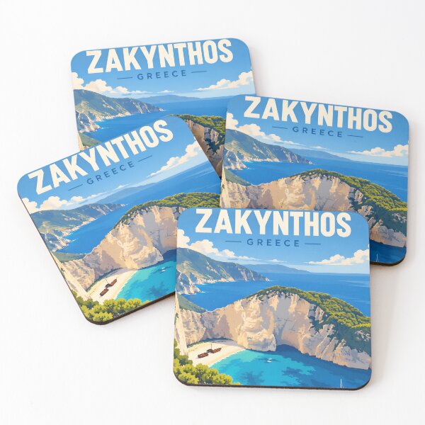 Item preview, Vintage Zakynthos Greece Shipwreck Beach designed and sold by Imaginationbeyond.