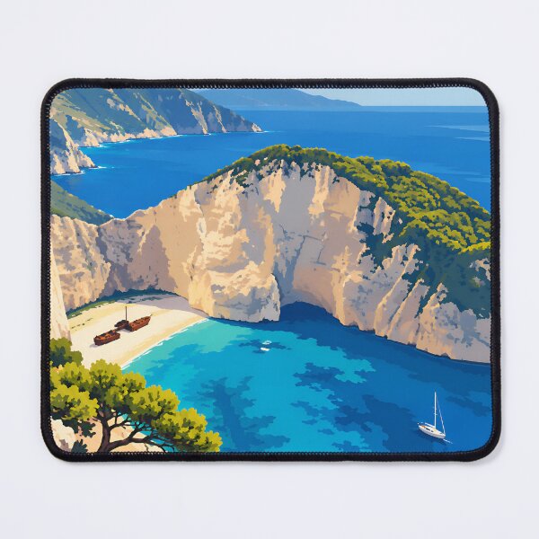 Item preview, Vintage Zakynthos Greece Shipwreck Beach designed and sold by Imaginationbeyond.