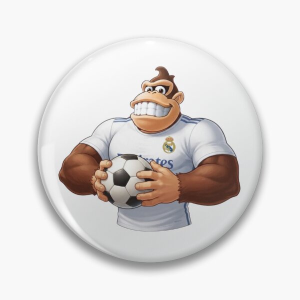 Item preview, Muscular Gorilla Playing Soccer Real Madrid Fan designed and sold by annaarthk.