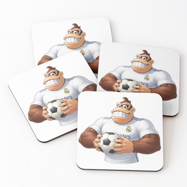 Item preview, Muscular Gorilla Playing Soccer Real Madrid Fan designed and sold by annaarthk.