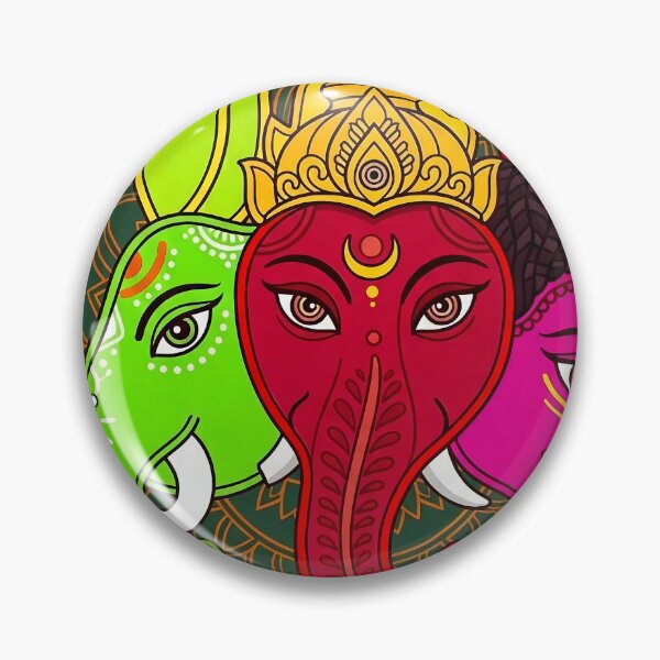 Item preview, Colourful Ganesha (Vinayak) artwork  designed and sold by REDCLASH2002.