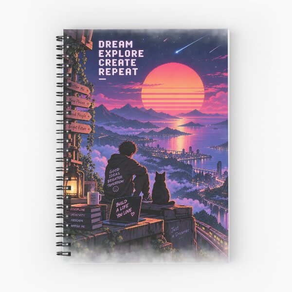 Item preview, Retro Futuristic Dreamer Sunset Adventure designed and sold by GenZStickerHub1.