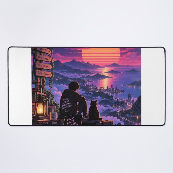 Item preview, Retro Futuristic Dreamer Sunset Adventure designed and sold by GenZStickerHub1.
