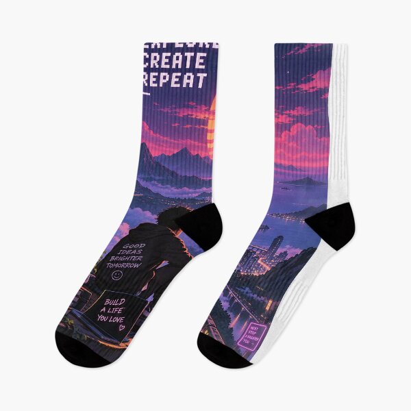 Item preview, Retro Futuristic Dreamer Sunset Adventure designed and sold by GenZStickerHub1.