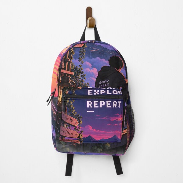 Item preview, Retro Futuristic Dreamer Sunset Adventure designed and sold by GenZStickerHub1.