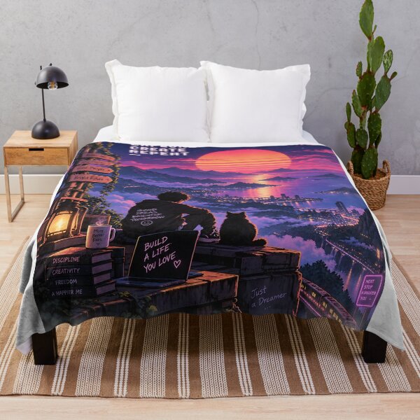 Item preview, Retro Futuristic Dreamer Sunset Adventure designed and sold by GenZStickerHub1.