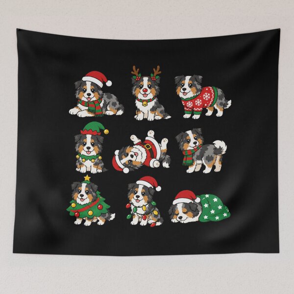 Item preview, Funny Miniature American Shepherd Dog Christmas Holiday Xmas Mom Dad designed and sold by rafaeltto.