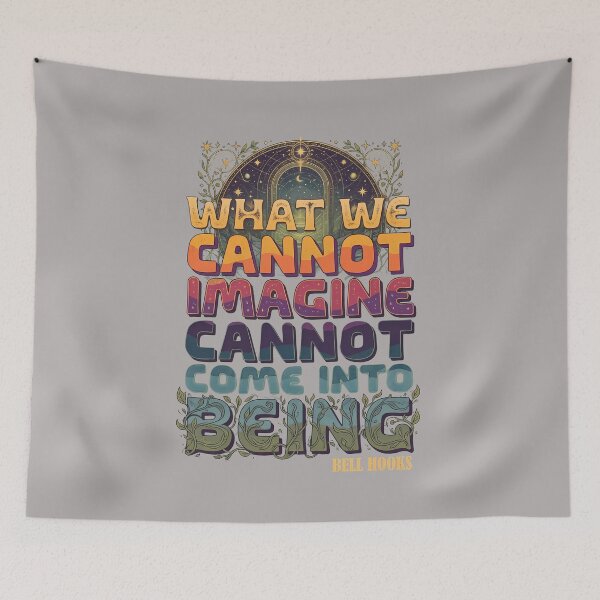 Item preview, Bell Hooks Imagine Quote Retro Gradient Tee-36 designed and sold by MatiasHaas.