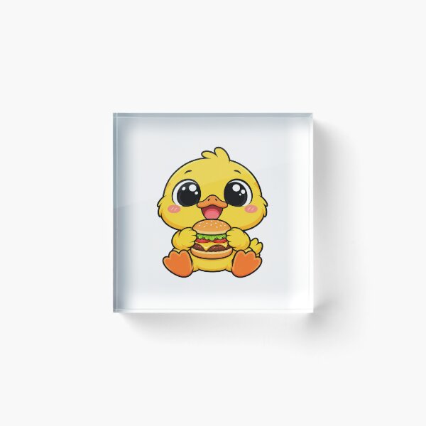 Item preview, Cute Kawaii Duck With Burger designed and sold by Eternalski.