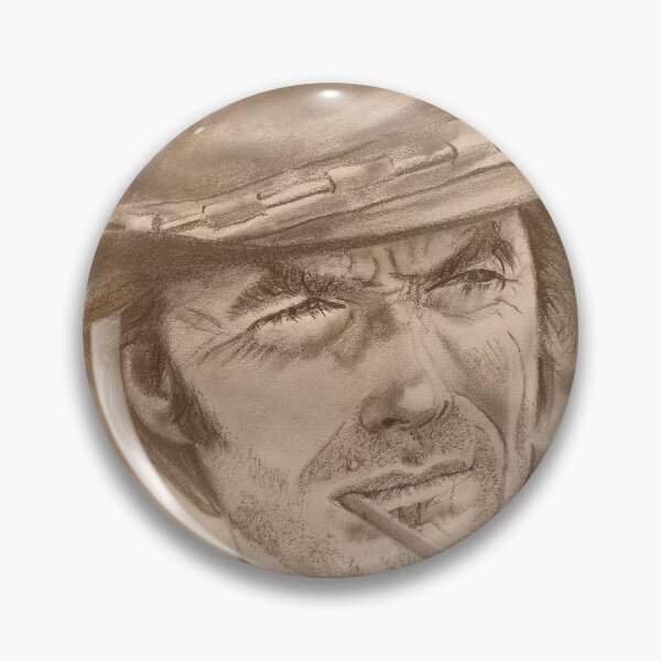 Item preview, Clint Eastwood Portrait Art | Hollywood & Western Movie Legend Pencil Drawing designed and sold by ConorKeeganArt.