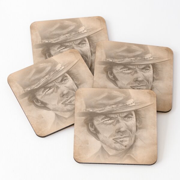 Item preview, Clint Eastwood Portrait Art | Hollywood & Western Movie Legend Pencil Drawing designed and sold by ConorKeeganArt.