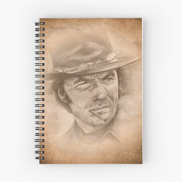 Item preview, Clint Eastwood Portrait Art | Hollywood & Western Movie Legend Pencil Drawing designed and sold by ConorKeeganArt.