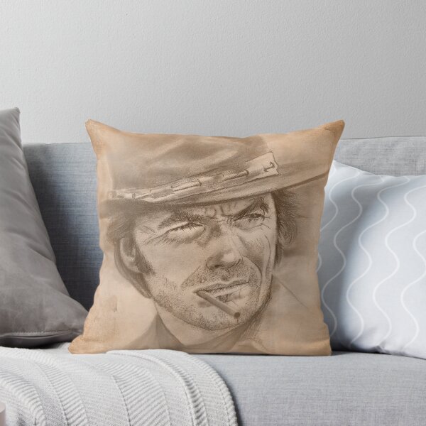 Item preview, Retrato de Clint Eastwood | Dibujo a lápiz de la leyenda del cine de Hollywood y del oeste designed and sold by ConorKeeganArt.