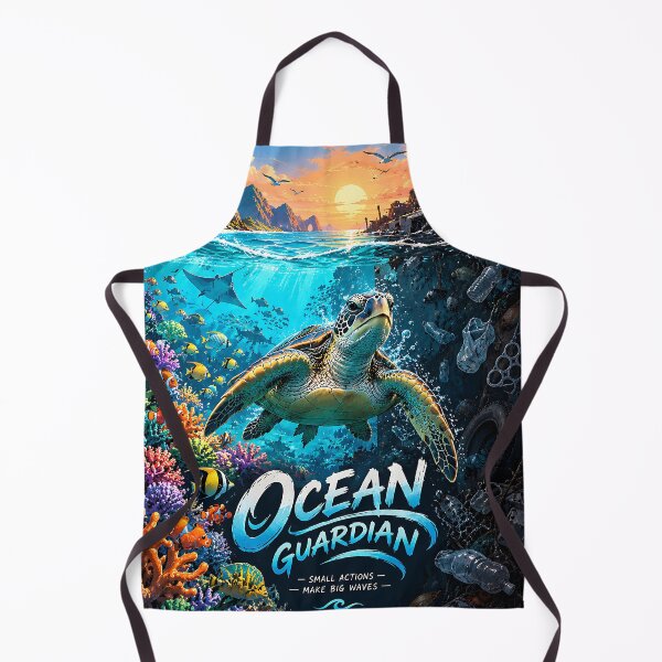 Item preview, Ocean Guardian Sea Turtle Conservation Art designed and sold by GenZStickerHub1.