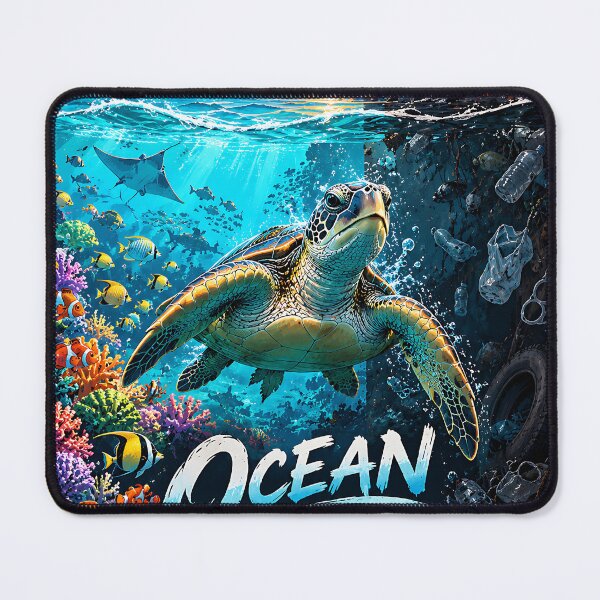 Item preview, Ocean Guardian Sea Turtle Conservation Art designed and sold by GenZStickerHub1.