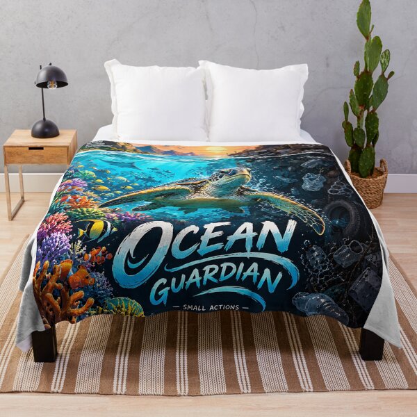 Item preview, Ocean Guardian Sea Turtle Conservation Art designed and sold by GenZStickerHub1.