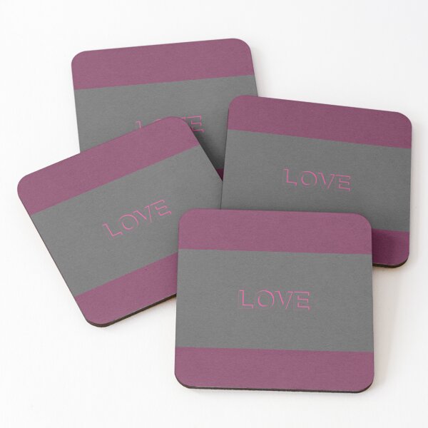 Item preview, Soft Striped Love Text Minimalist Design designed and sold by IntelliMindDesigns.