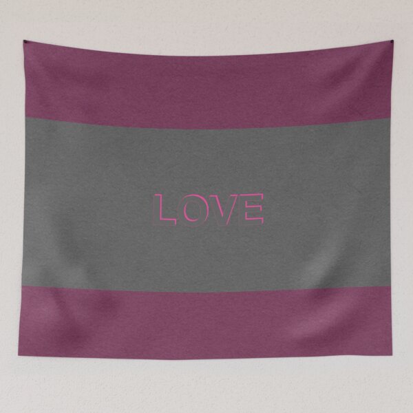 Item preview, Soft Striped Love Text Minimalist Design designed and sold by IntelliMindDesigns.