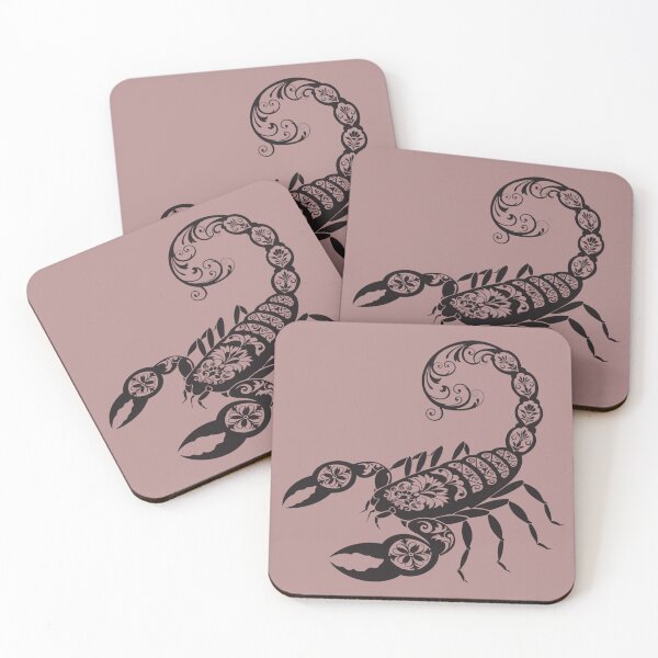 Item preview, Floral Scorpio Zodiac Scorpion – Ornamental Botanical Astrology designed and sold by Mousy17.