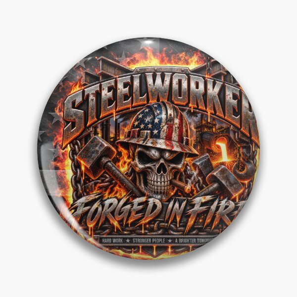 Item preview, Steelworker Forged In Fire – No Quit Blue Collar All Day designed and sold by artistwill.