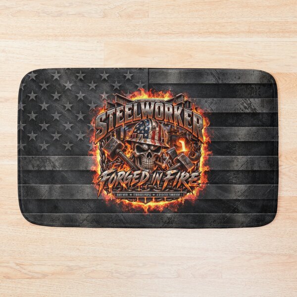 Item preview, Steelworker Forged In Fire – No Quit Blue Collar All Day designed and sold by artistwill.