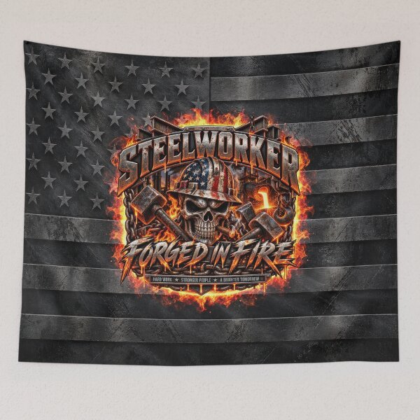 Item preview, Steelworker Forged In Fire – No Quit Blue Collar All Day designed and sold by artistwill.