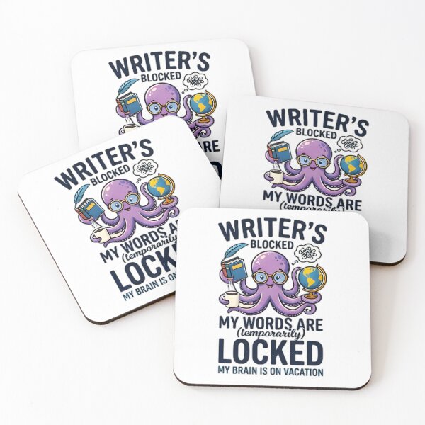 Item preview, Writer's Blocked Octopus Brain On Vacation Quote designed and sold by Pyt27.