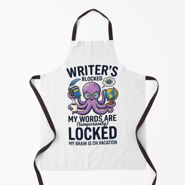 Item preview, Writer's Blocked Octopus Brain On Vacation Quote designed and sold by Pyt27.