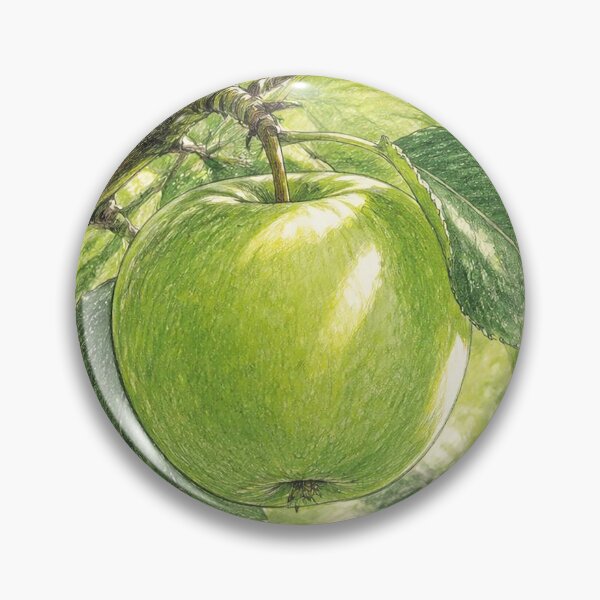 Item preview, Color sketch of a green apple designed and sold by Mariyana-Design.