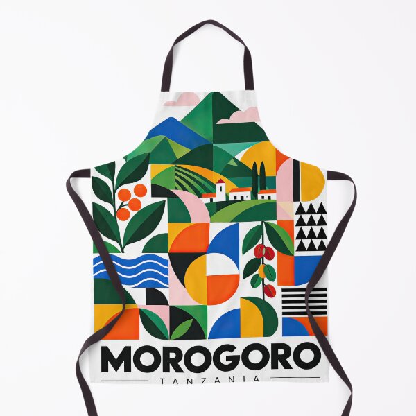 Item preview, Colorful geometric travel poster featuring mountains, farms, pla designed and sold by ckybe.