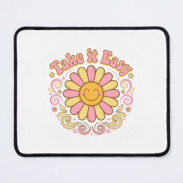 Item preview, Take it Easy Retro Smiley Daisy Flower Groovy 70s designed and sold by Mittu96.