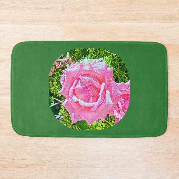 Item preview, Pink Rose Bloom - Stylized Botanical Art designed and sold by BalkanBloomArt.