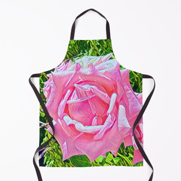 Aperçu de l'œuvre Rose rose en pleine floraison - Art botanique stylisé créée et vendue par BalkanBloomArt.