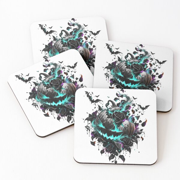 Item preview, Neon Nightmare Pumpkin- Gothic Halloween Dark Floral Art designed and sold by Personiq Kaleido.