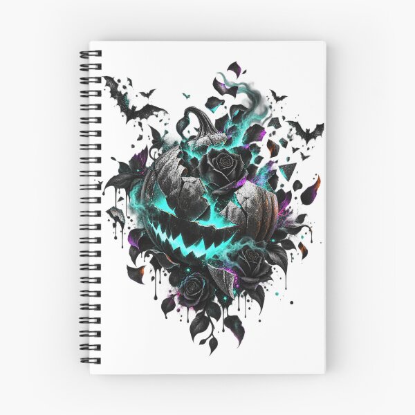 Item preview, Neon Nightmare Pumpkin- Gothic Halloween Dark Floral Art designed and sold by Personiq Kaleido.