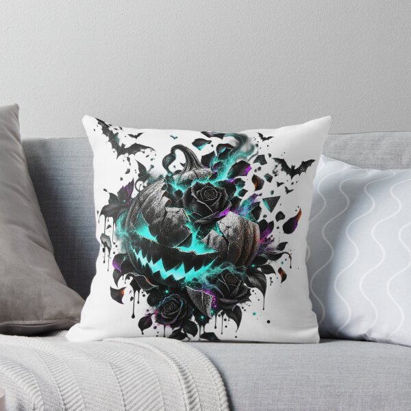 Item preview, Neon Nightmare Pumpkin- Gothic Halloween Dark Floral Art designed and sold by Personiq Kaleido.