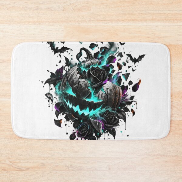 Artikelvorschau, Neon Nightmare Pumpkin- Gothic Halloween Dark Floral Art entworfen und verkauft von Personiq Kaleido.