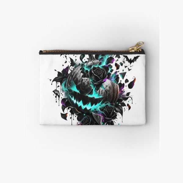 Item preview, Neon Nightmare Pumpkin- Gothic Halloween Dark Floral Art designed and sold by Personiq Kaleido.