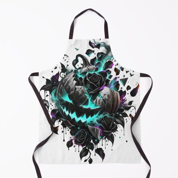 Item preview, Neon Nightmare Pumpkin- Gothic Halloween Dark Floral Art designed and sold by Personiq Kaleido.