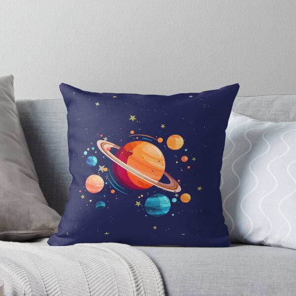 Item preview, Colorful Saturn Planet & Solar System - Cute Space Galaxy Illustration designed and sold by Emanemoo.