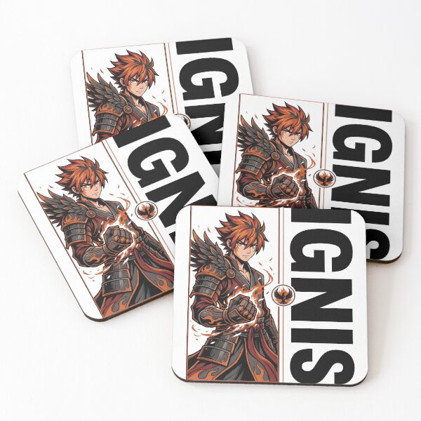 Item preview, Flame Warrior Anime Fighter Fiery Fantasy Art designed and sold by StickerNestYou.