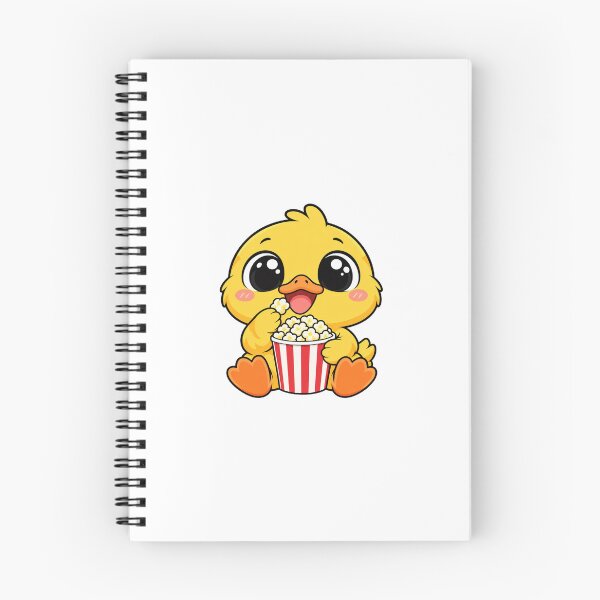 Artikelvorschau, Niedliche Kawaii-Ente mit Popcorn entworfen und verkauft von Eternalski.