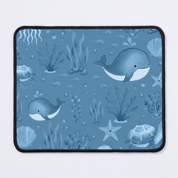 Item preview, Watercolor Ocean Friends Seamless Pattern designed and sold by SheHood.