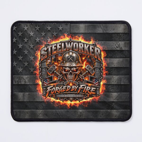 Item preview, Steelworker Forged by Fire – No Quit Blue Collar All Day designed and sold by artistwill.