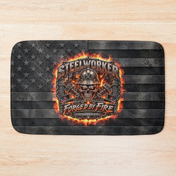Item preview, Steelworker Forged by Fire – No Quit Blue Collar All Day designed and sold by artistwill.