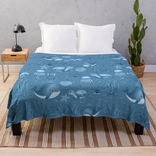 Item preview, Watercolor Ocean Friends Seamless Pattern designed and sold by SheHood.
