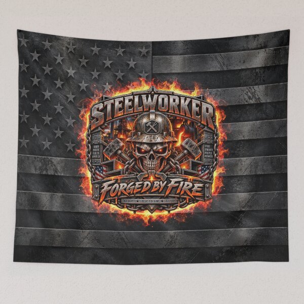 Item preview, Steelworker Forged by Fire – No Quit Blue Collar All Day designed and sold by artistwill.