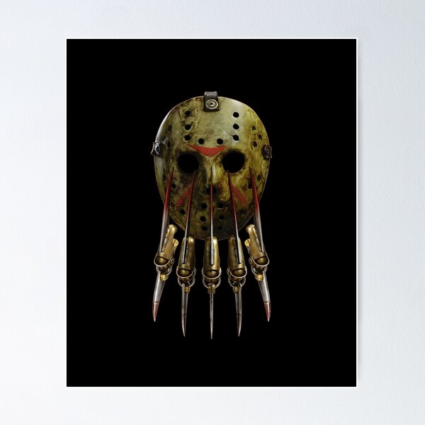 Aperçu de l'œuvre Masque de Jason Voorhees, lames, main squelettique, horreur créée et vendue par JenoHapes.
