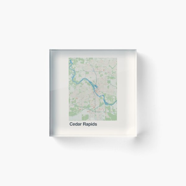 Item preview, Cedar Rapids Minimalistic Map Art designed and sold by MapsNerd.
